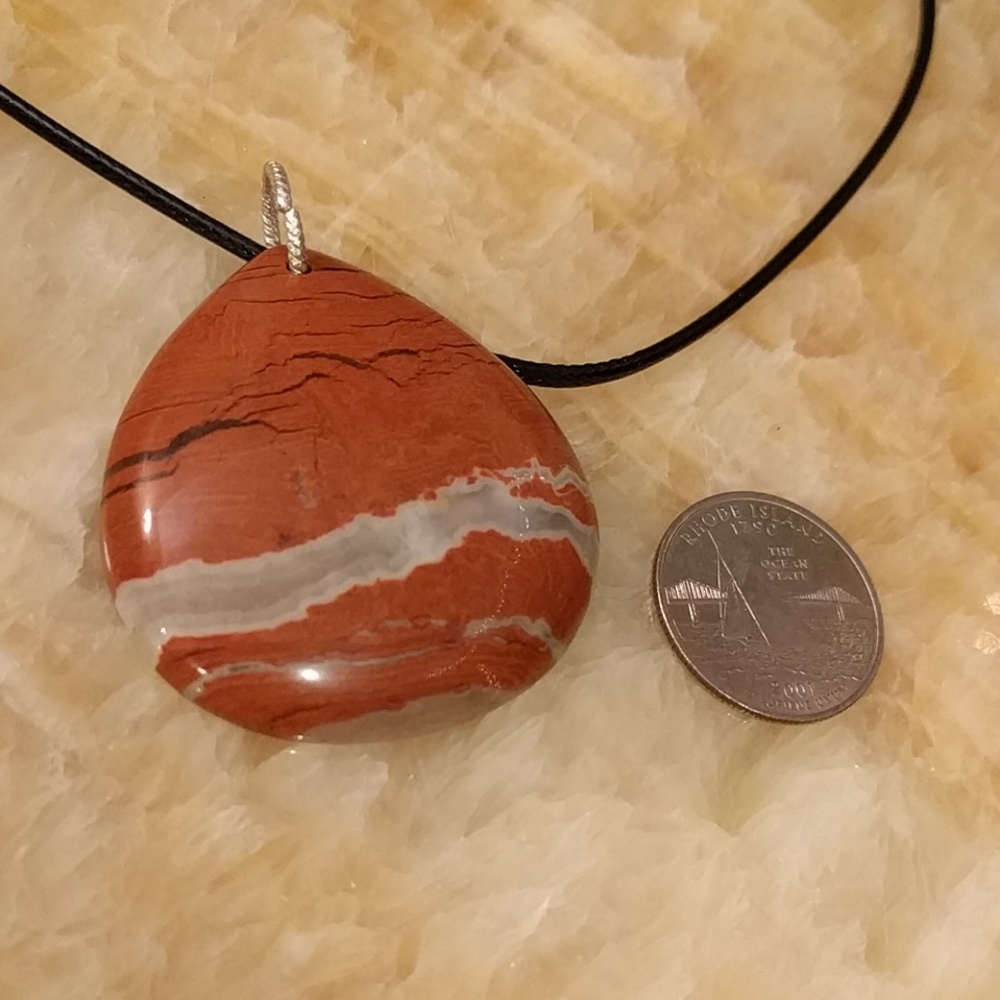 Crazy Lace Agate Pendant Necklace